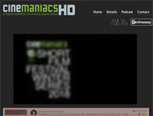 Tablet Screenshot of cinemaniacshd.com